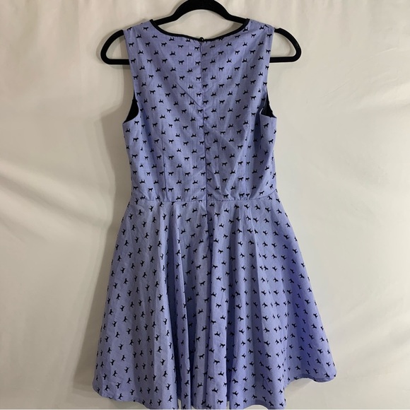 Ducks in a Row Purple Dog Print Heart Cutout Fit & Flare Dress, size S - Picture 13 of 14